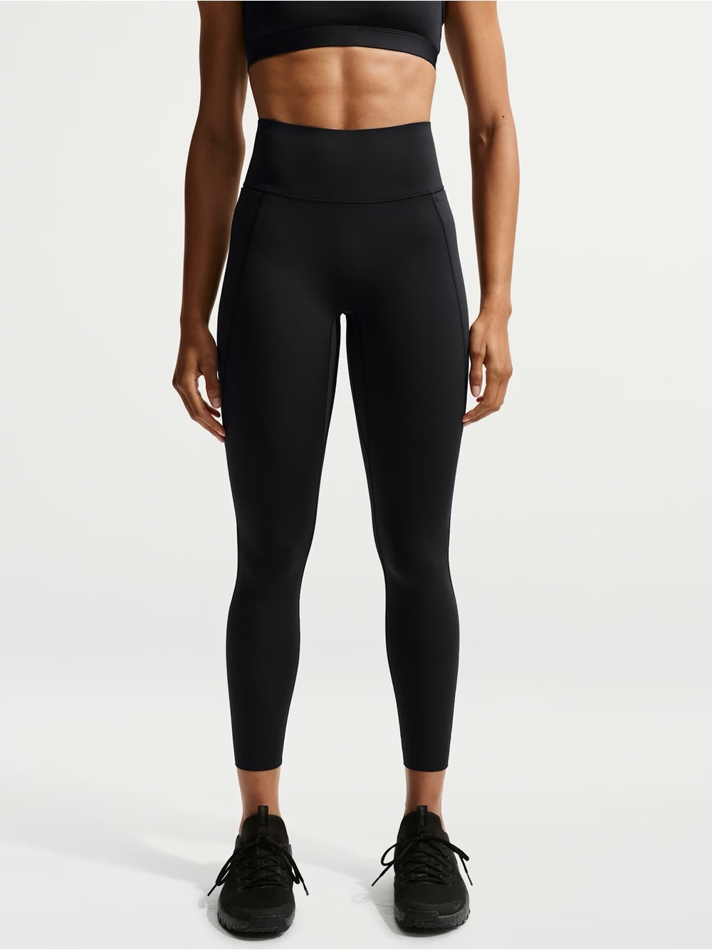 High-Waist Black Women's Leggings